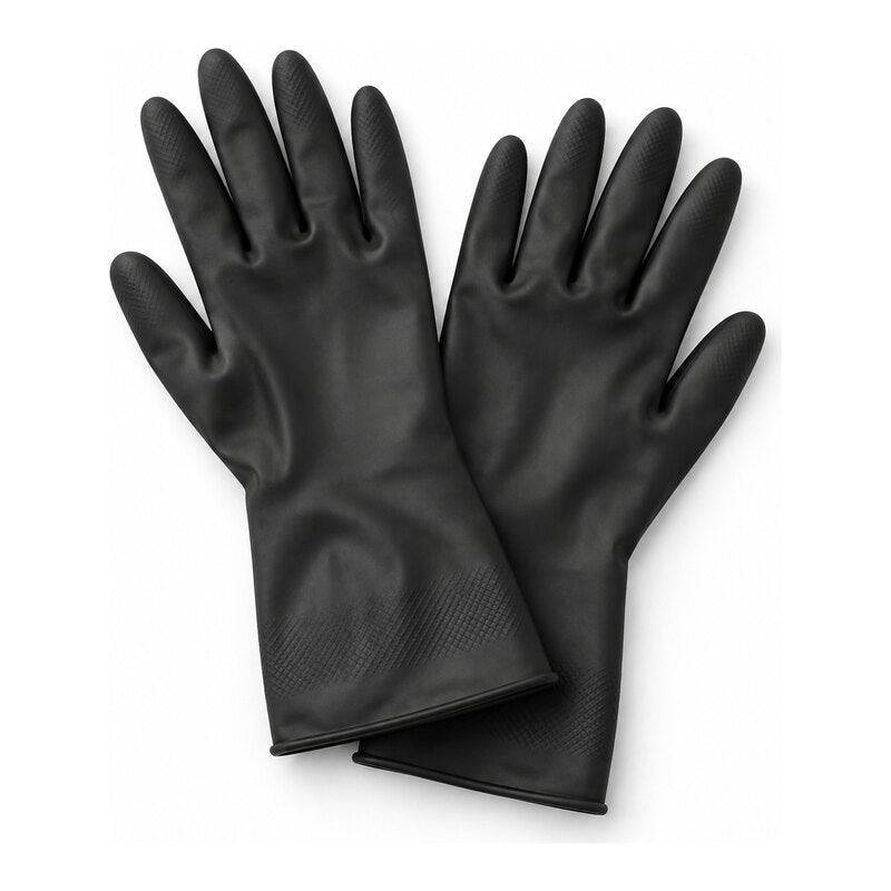 Guantes de látex negros reutilizables